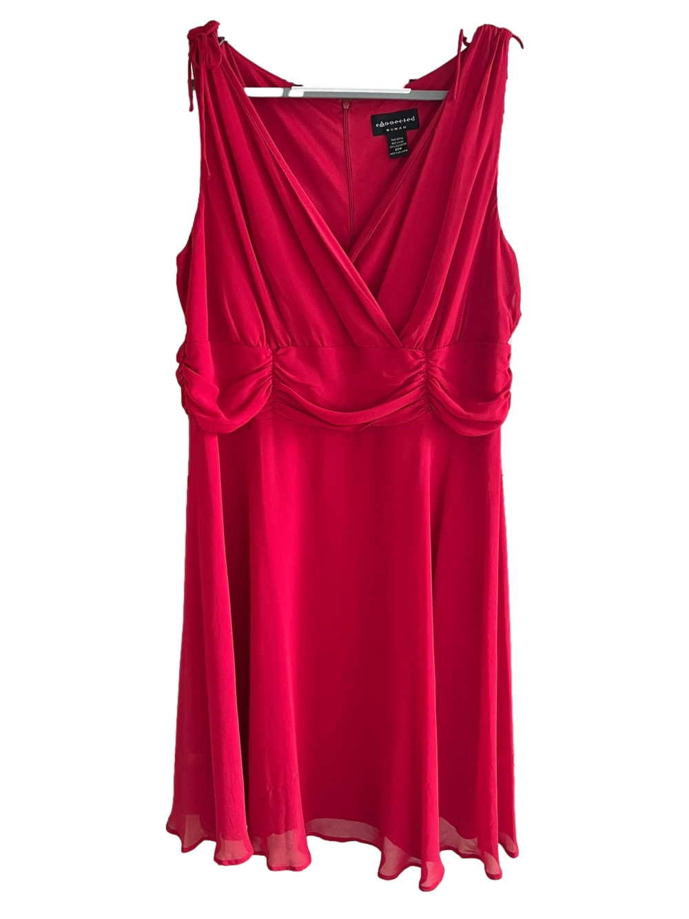 Connected Ruby V-Neck Chiffon Midi Dress